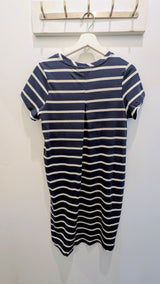 Betty Tee Dress - Navy/White Stripe