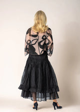 Elowen Organza Skirt in Onyx