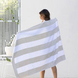 Classic Stripe Beach Towel: Navy
