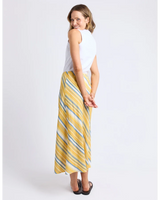 Palermo Stripe Skirt - Pale Banana Stripe