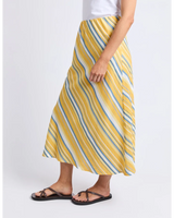 Palermo Stripe Skirt - Pale Banana Stripe