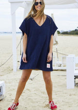Salt & Sunshine Towelling Dress - Navy