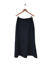 Montaigne Francie French Linen Maxi Skirt - Blue Tartan