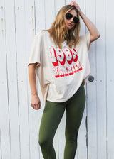 Hammill Logo V Neck Tee - Natural