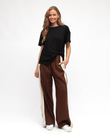 LOL Side Stripe Track Pant - Brown