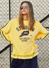 Sporty Velour Sweat - Lemon