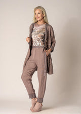 Helena Linen Pants in Milk Chocolate