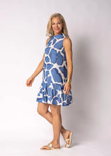 Zorana Dress - Positano Blue