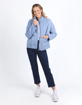 Sparrow Quilted Jacket - Steel Blue