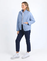 Sparrow Quilted Jacket - Steel Blue