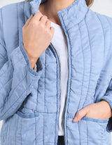 Sparrow Quilted Jacket - Steel Blue