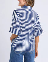 Striped Holiday Shirt Ocean Stripe