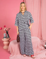 Kivi Pant - Midnight Abstract Print