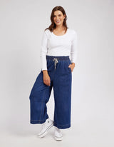 Greta Wide Leg Pant - Dark Blue Wash