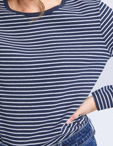 Hayley Rib L/S Tee - Navy