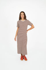 Voyager Striped Dress - Brown
