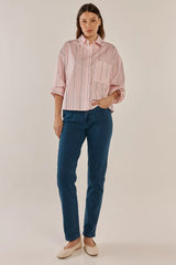 Erin Crop Shirt - Pink