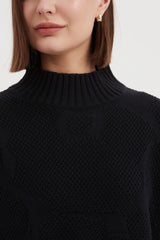 Jacquard Knit - Black