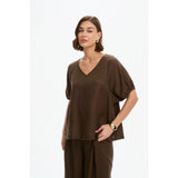 Bishop Sleeve Top - Chocolate