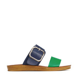 Doti - Slip on Sandal - Emerald/Navy