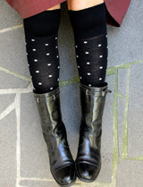 Merino Wool Socks - Dotty Black