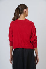 O&J Classic Round-Neck Cardigan - Inferno