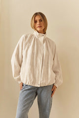 Emma Batwing Bomber - Cream