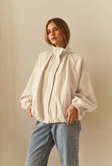 Emma Batwing Bomber - Cream
