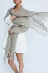 Aira Linen Scarf - Pistachio