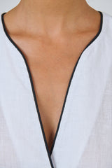 Sleeveless Linen Top - White