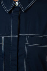 Poplin Dress - Ink