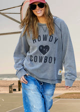 Howdy Cowboy Vintage Wash Sweat - Black