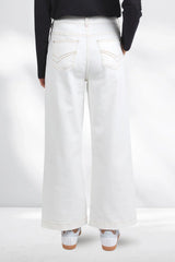Izzy Wide Leg Jean - Vintage White