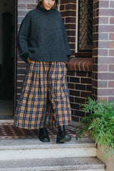 Montaigne Culottes in Blue Tweed - French Linen