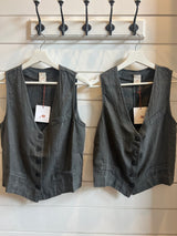 Montaigne Chloe Linen Vest - Petrol