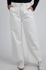 Izzy Wide Leg Jean - Vintage White