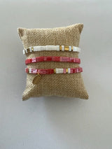 Lenita Stack Bracelet - Red Mix