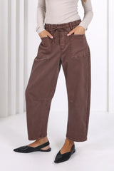Leo Barrel Jeans - Chocolate