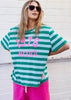 Stripe Retro Tee - Green
