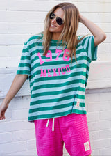 Stripe Retro Tee - Green