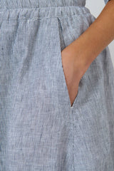 Linen Skirt - Sliver