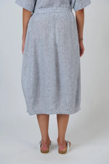 Linen Skirt - Sliver