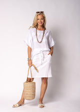 Orabella Linen Skirt - White