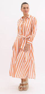 Aria Striped Cotton Dress