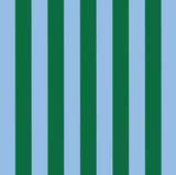 Mini Tote - Green Blue Stripe