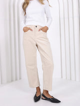 Toni Corduroy Jeans - Pearl