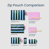 Red Blue Stripe - Tiny Zip Pouch