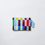Multi Stripe Mini Zip Pouch