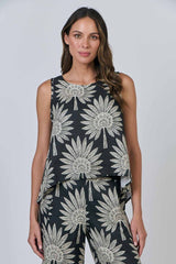 Linen Top - Date Palm