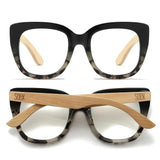 RIVIERA BLACK/IVORY - Wooden Blue Light Blocking Magnifying Reader